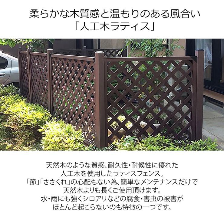 メーカー直送) 人工木ラティスフェンス 1800×600mm ホワイト 単品