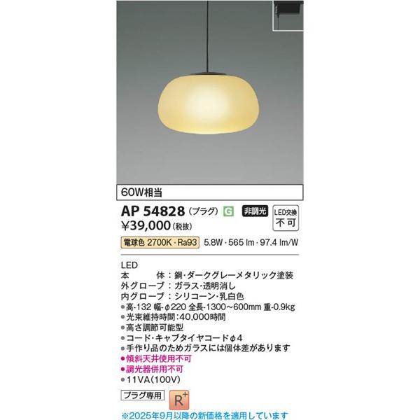 KOIZUMI（コイズミ） AP54828 レール用ペンダントライト LED（電球色