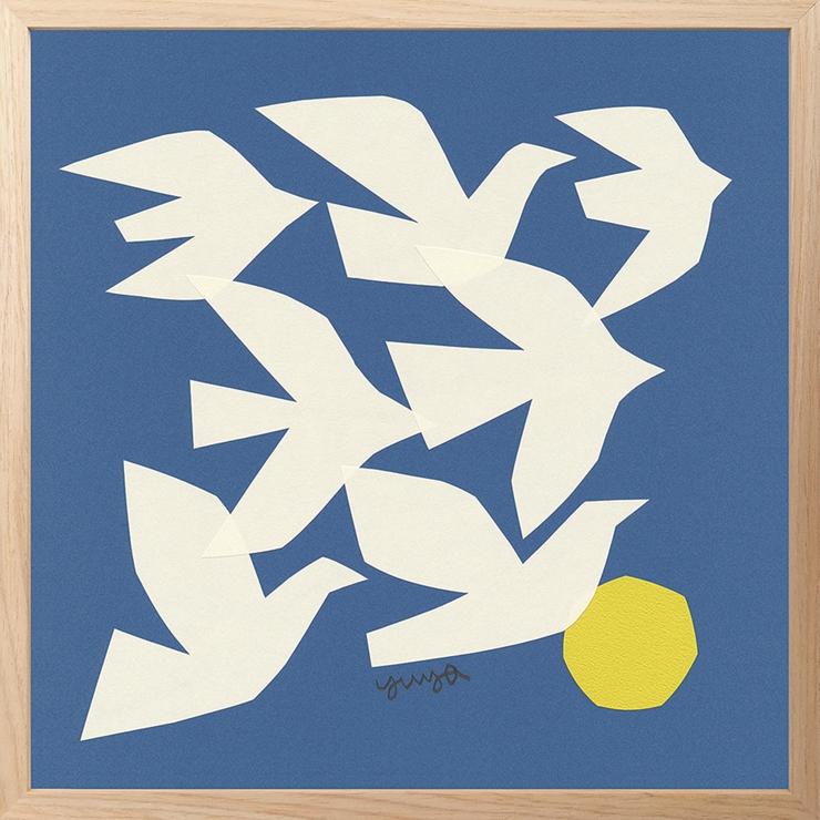 YUYA 400series FLYING BIRDS 絵画 版画 壁掛け おしゃれ 額縁 ZYT