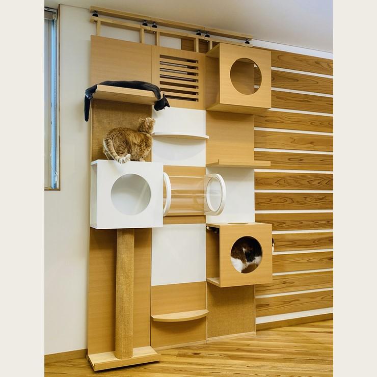 メーカー直送) CATTOPIA 3連結 A-134 工事不要 キャットタワー