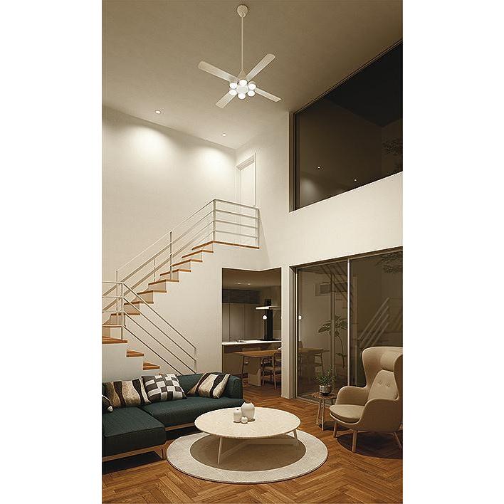 大光電機 ダイコー シーリングファン 〜8畳 白 広角 LED（電球色） DCH