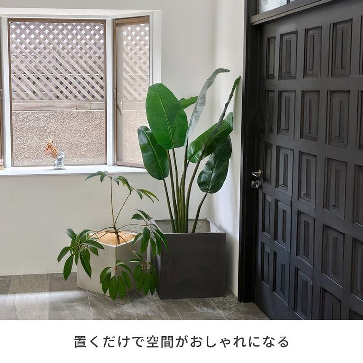 (メーカー直送) おしゃれ 屋外 庭 園芸 GRITTE 石調FRPプランター 幅40 角型 アンティークホワイト E001-CU400WHTの画像
