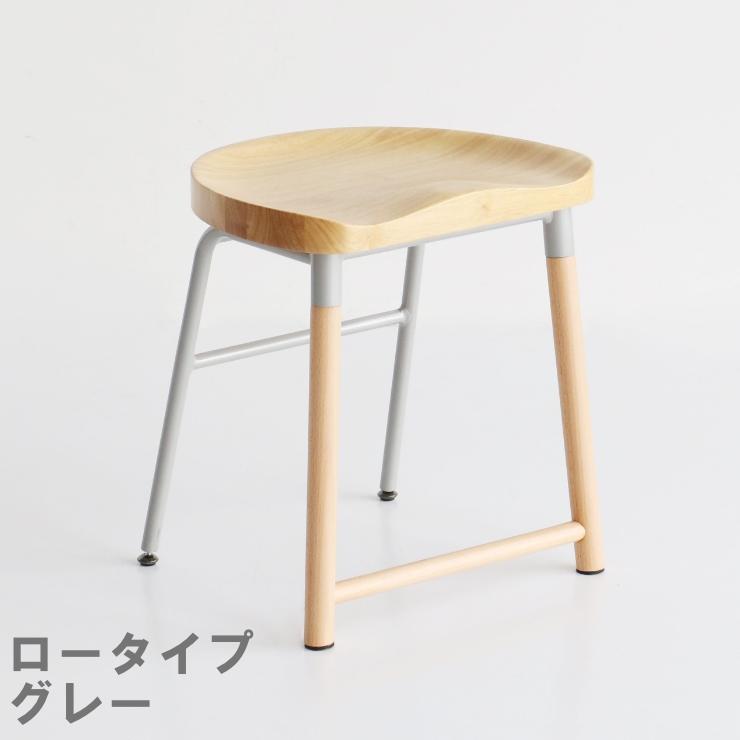 メーカー直送) おしゃれ シンプル かわいい ロースツール グレー ESC