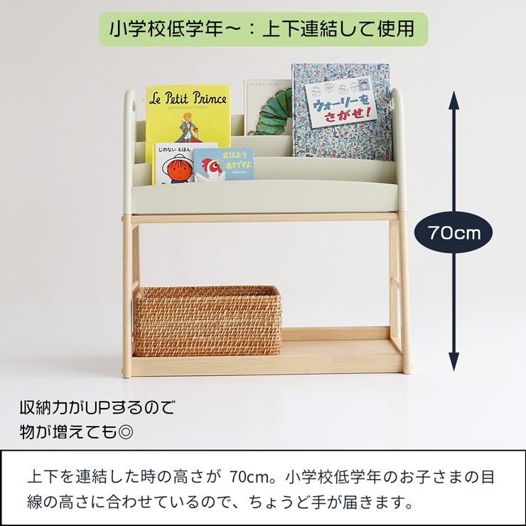 uru様　絵本棚上下取り外しタイプ　60日発送 楽天市場】絵本ラック 幅64 絵本棚 絵本収納 本棚 こども