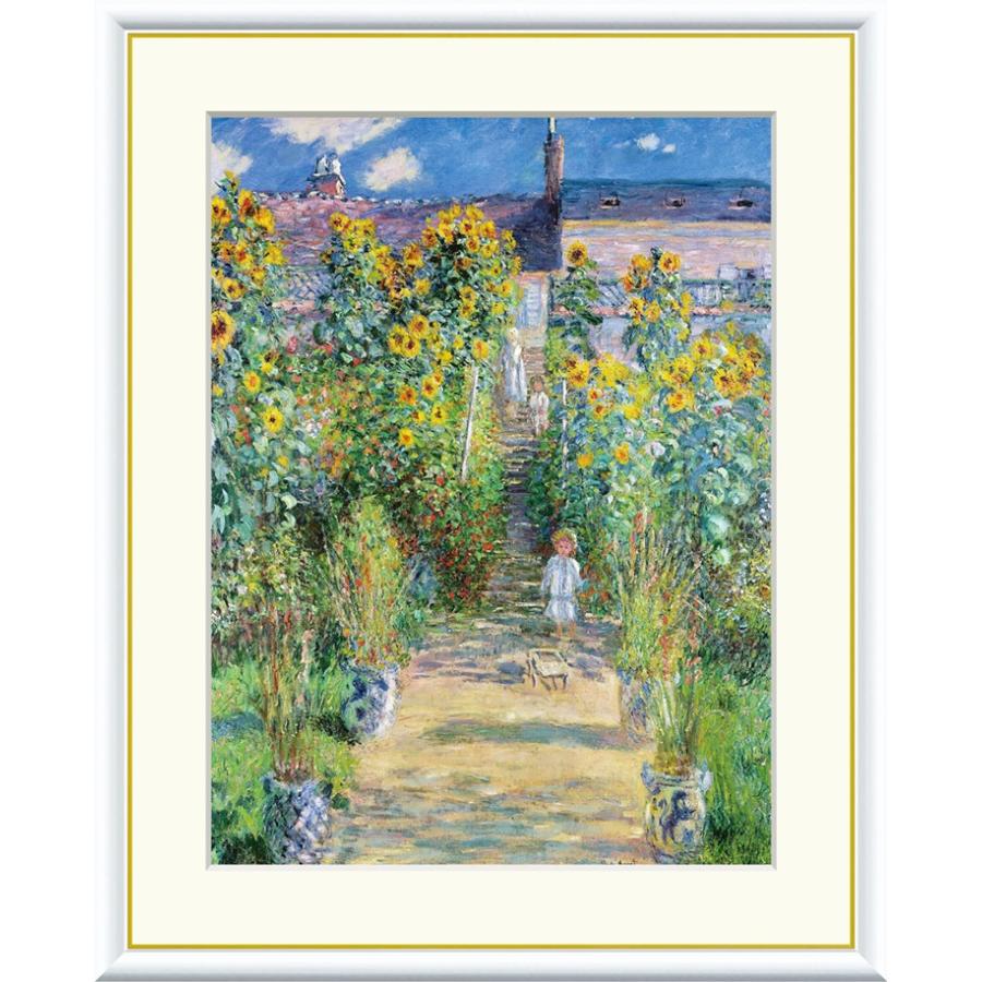 クロード・モネ ヴェトゥイユに咲く花 額縁 アート インテリア メーカー直送) 絵画 おしゃれ 額縁 版画 モネ ヴェトゥイユのモネの庭