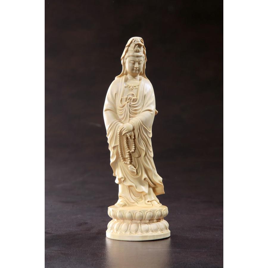 木製彫刻 観音様 幅23×奥行15×高さ91㎝ 木彫り仏像 縁起物 置き物 仏教美術 苫小牧西店 置物 仏像 観音菩薩 観音像 三面観音 木彫り 木製彫刻 彫刻 Kaneboo