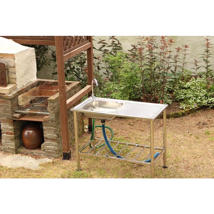 メーカー直送) 作業台付きステンレス流し台 TAN-3025 ガーデンシンク