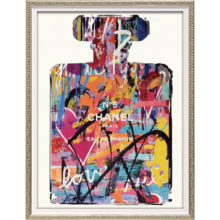【アート額】オマージュ キャンバスアート「グラフィティ パフューム2（Lサイズ） アート額】オマージュ キャンバスアート「グラフィティ