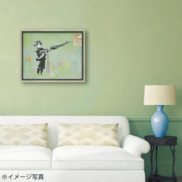絵画 版画 額縁 おしゃれ バンクシー「クレヨン シューター」 BK-10004