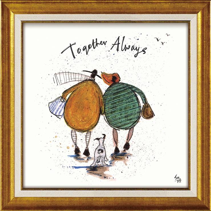 絵画 版画 額縁 おしゃれ サム トフト「いつも一緒に」 ST-08112