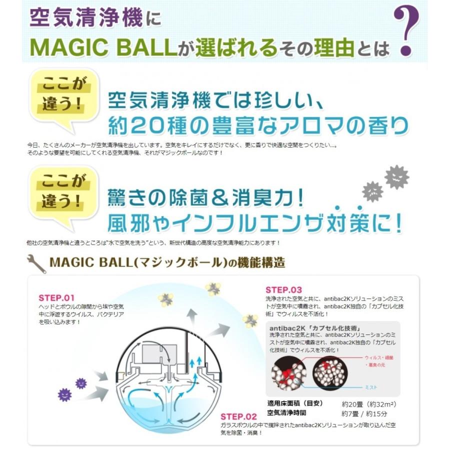 メーカー直送】 驚きの除菌&消臭力!水で空気を洗う、新世代構造の空気清浄能力 マジックボール 花粉用ソリューション20ml タバコ臭 空気洗浄機 空気清浄機 MB-28 antibac2k BALL MAGIC - 空気清浄機 メーカー直送】 驚きの除菌&消臭力!水で空気を洗う、新世代構造の空気清浄能力 マジックボール 花粉用ソリューション20ml タバコ臭 空気洗浄機 空気清浄機 MB-28 antibac2k BALL MAGIC - 空気清浄機