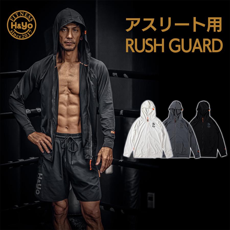 ラッシュガード メンズ パーカー 水着 フィットネス 男性 UVカット サイズ ビーチ 温泉 通気性 吸汗 おしゃれ トレーニングウェア ウォーミングアップ 格闘技 | 