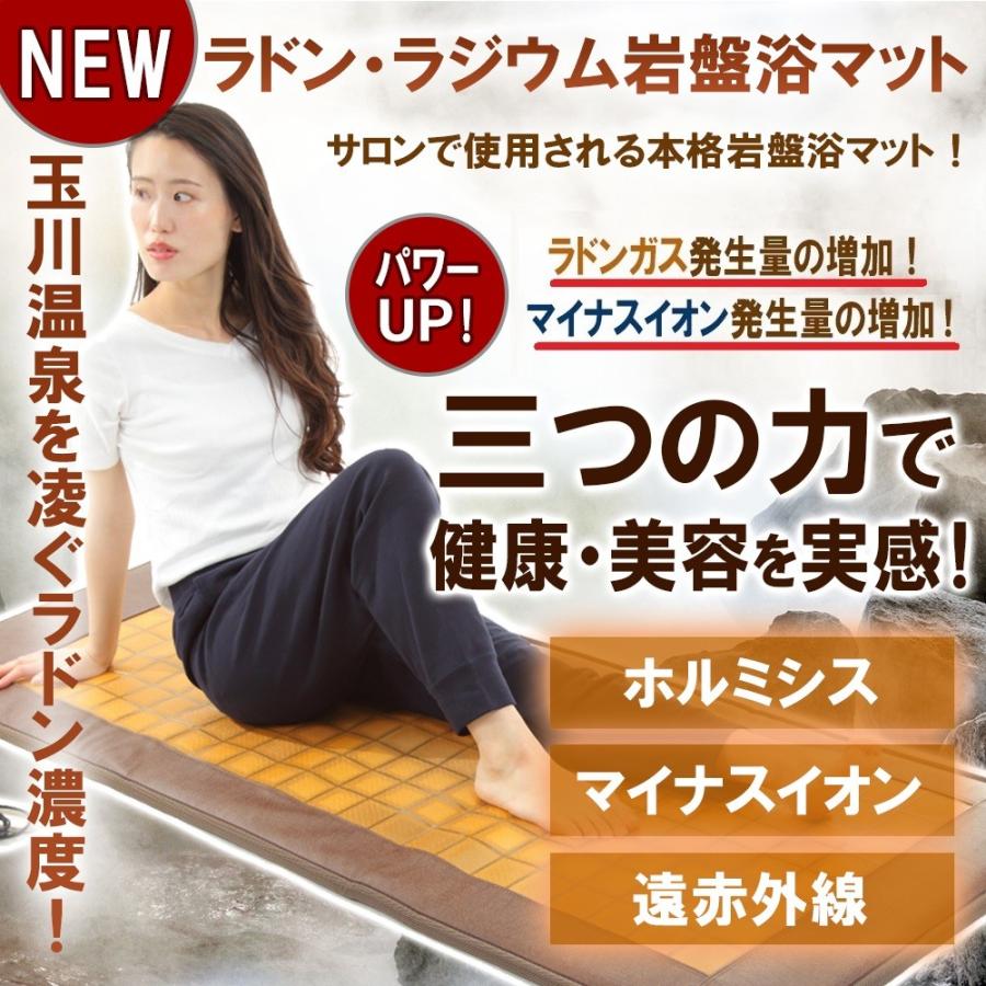 NEW ラドン ラジウム岩盤浴マット ラドンガス マイナスイオンの発生量