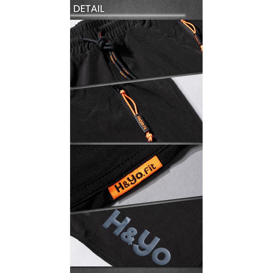 ジムウェア ハーフパンツ トレーニングウェア メンズ  ショートパンツ  短パン 高伸縮性 ファスナー付 おしゃれ | H＆Yo fitness | 08