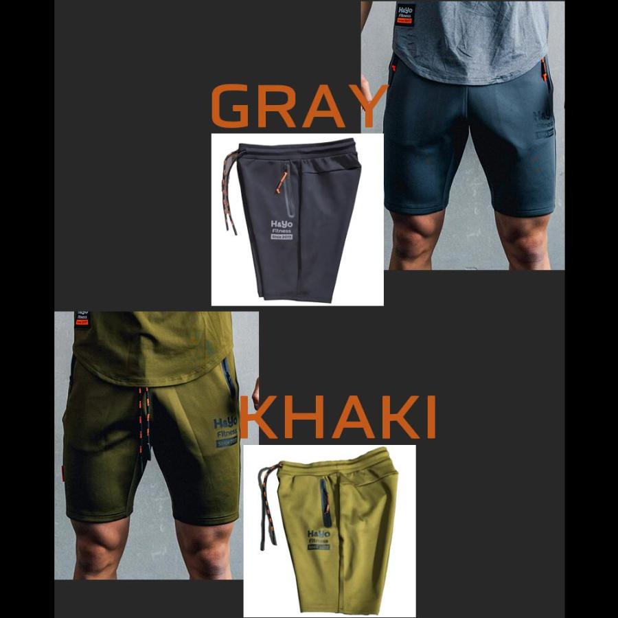 トレーニングウェア メンズ ハーフパンツ ショートパンツ ジムウェア 短パン 高伸縮性 ファスナー付 おしゃれ かっこいい ウェイトトレーニング | H＆Yo fitness | 14