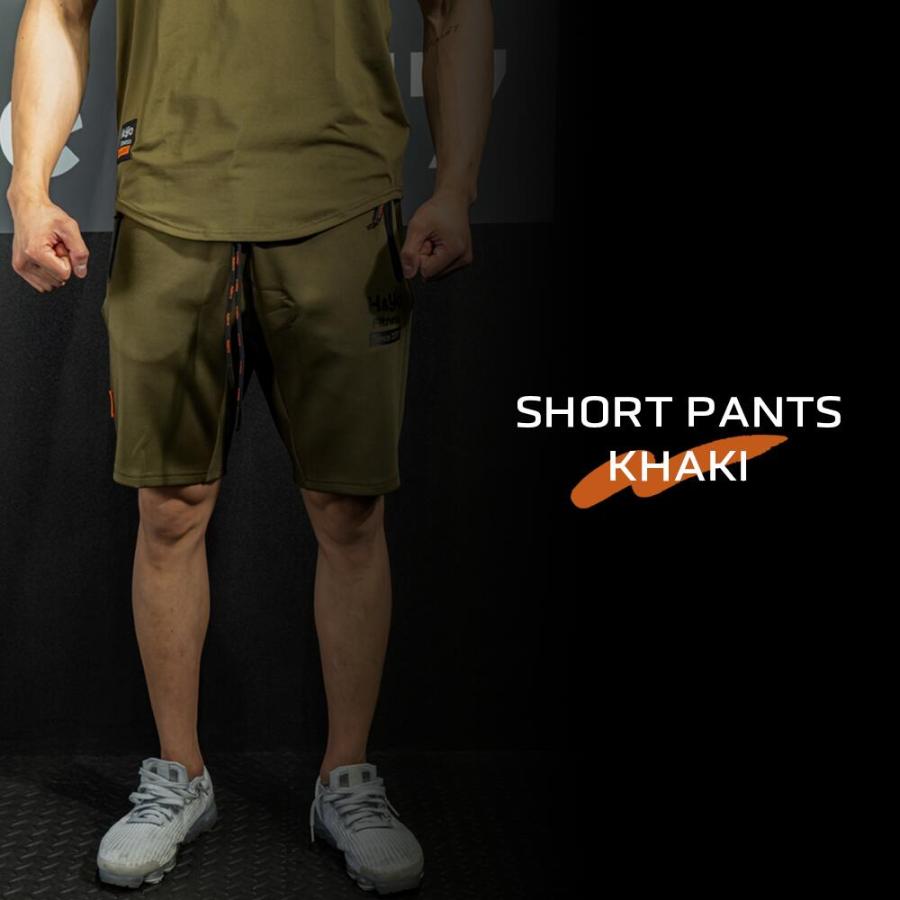 トレーニングウェア メンズ ハーフパンツ ショートパンツ ジムウェア 短パン 高伸縮性 ファスナー付 おしゃれ かっこいい ウェイトトレーニング | H＆Yo fitness | 09