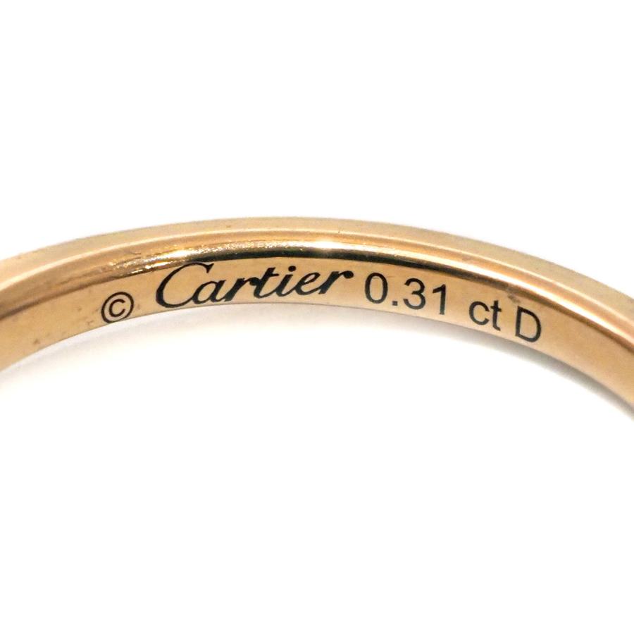 Cartier カルティエ バレリーナ ソリテール リング K18PG ダイヤモンド 0.31ct 4.5号位 約2.7g [ ピンキー 指輪 18金 ピンクゴールド ジュエリー 中古 ]｜class-a-jewelry｜08
