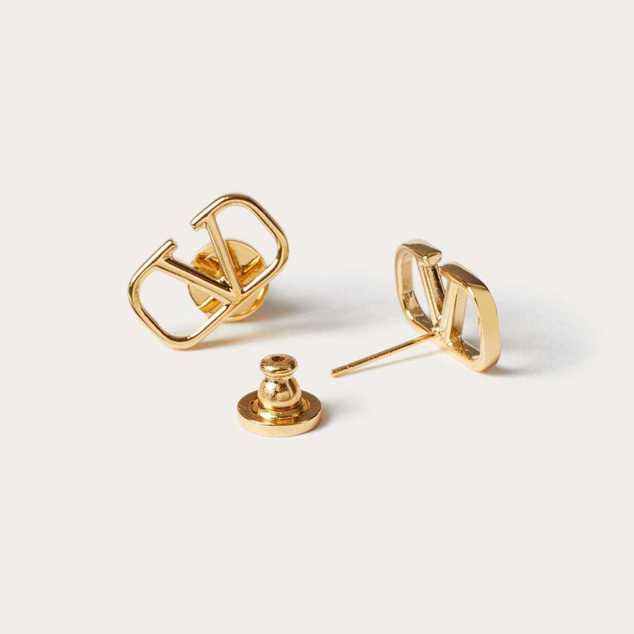 VALENTINO ヴァレンティノ Vロゴ シグネチャー メタル ピアス VLOGO 