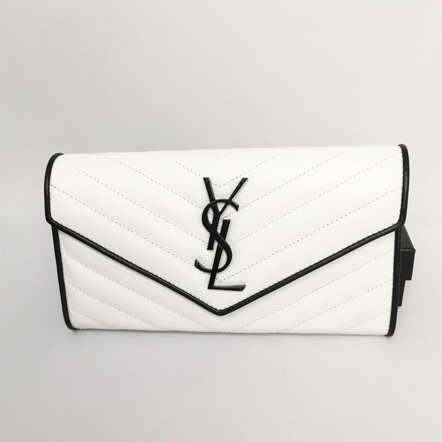 サンローラン モノクロ長財布 ブラック×ホワイト ＹＳＬ Saint Laurent