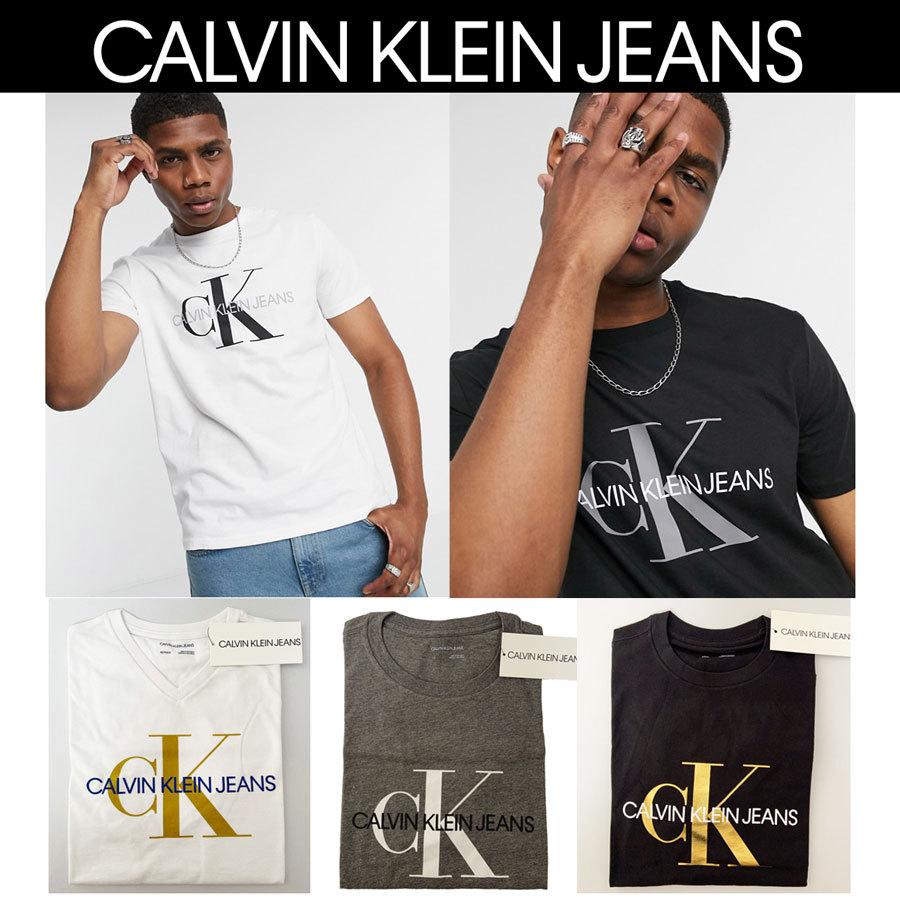 カルバンクライン Calvin Klein jeans CKロゴTシャツ 半袖 USAモデル SS MONOGRAM CREW 41VM883 41Q9144｜class-sense