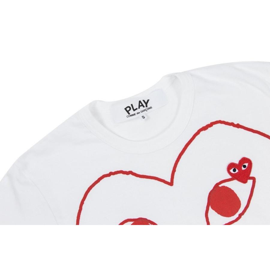 ■PLAY COMME des GARCONS■トリプルレッドハートTシャツ unisex PLAY COMME des GARCONS プレイコムデギャルソン メンズ レッド