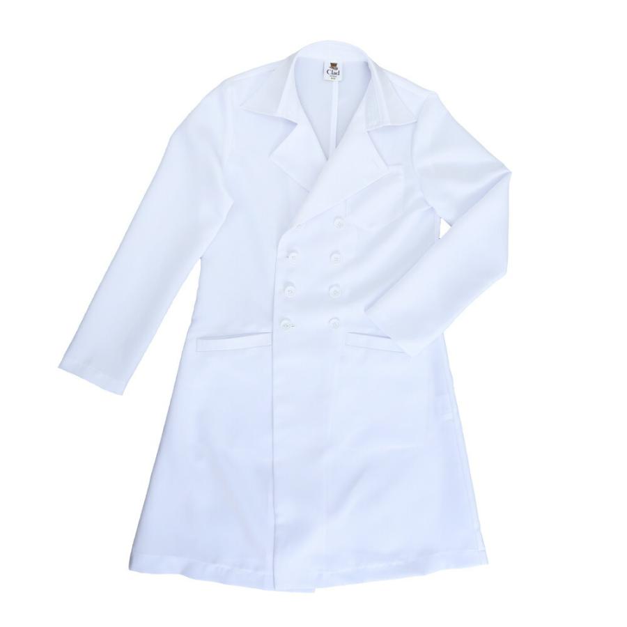 コスプレ 白衣 ダブル レディース ダブルボタン 長袖 ロング丈 衣装