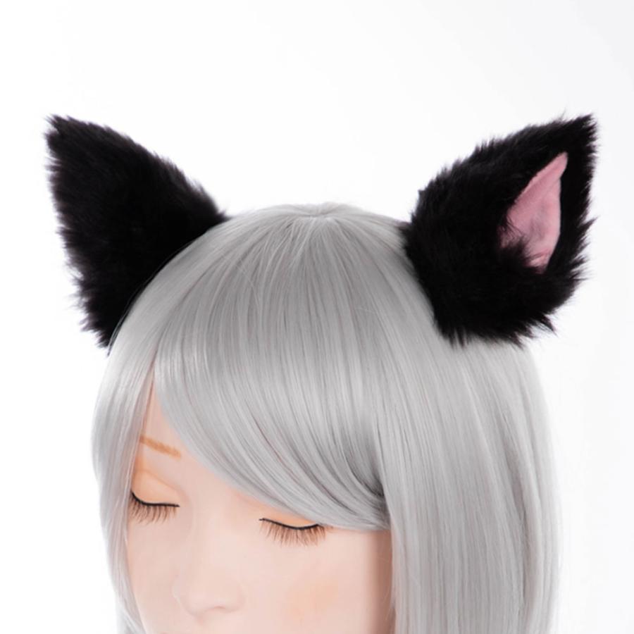 クラッセ 猫耳 黒×ピンク クリップ コスプレ かわいい