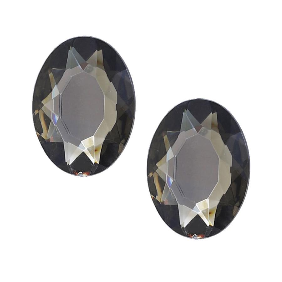 クリスタルパーツ カット 楕円形 40×30mm 2個入り 全8色 送料無料