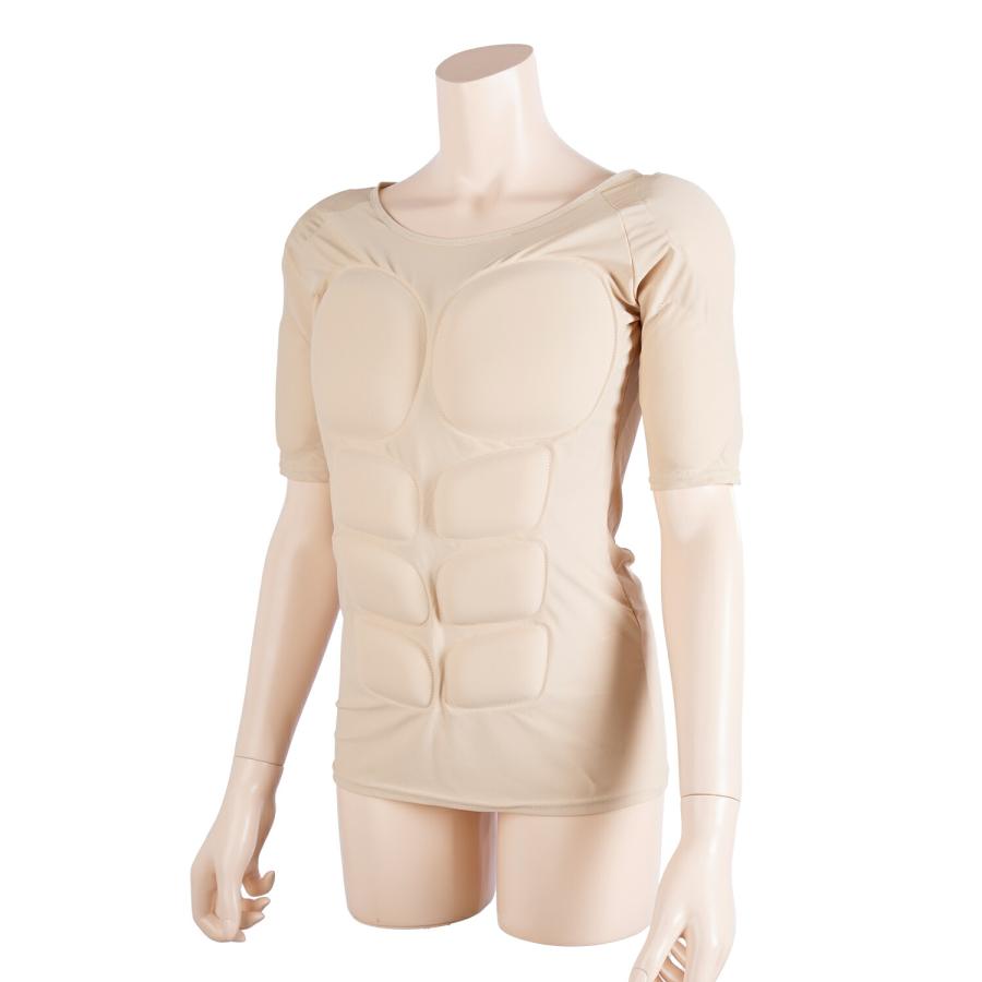 クラッセ 男前マッスルインナー （半袖） S-M クラッセ 男前マッスルインナー(半袖) 男装 なで肩 解消 補正下着 体型