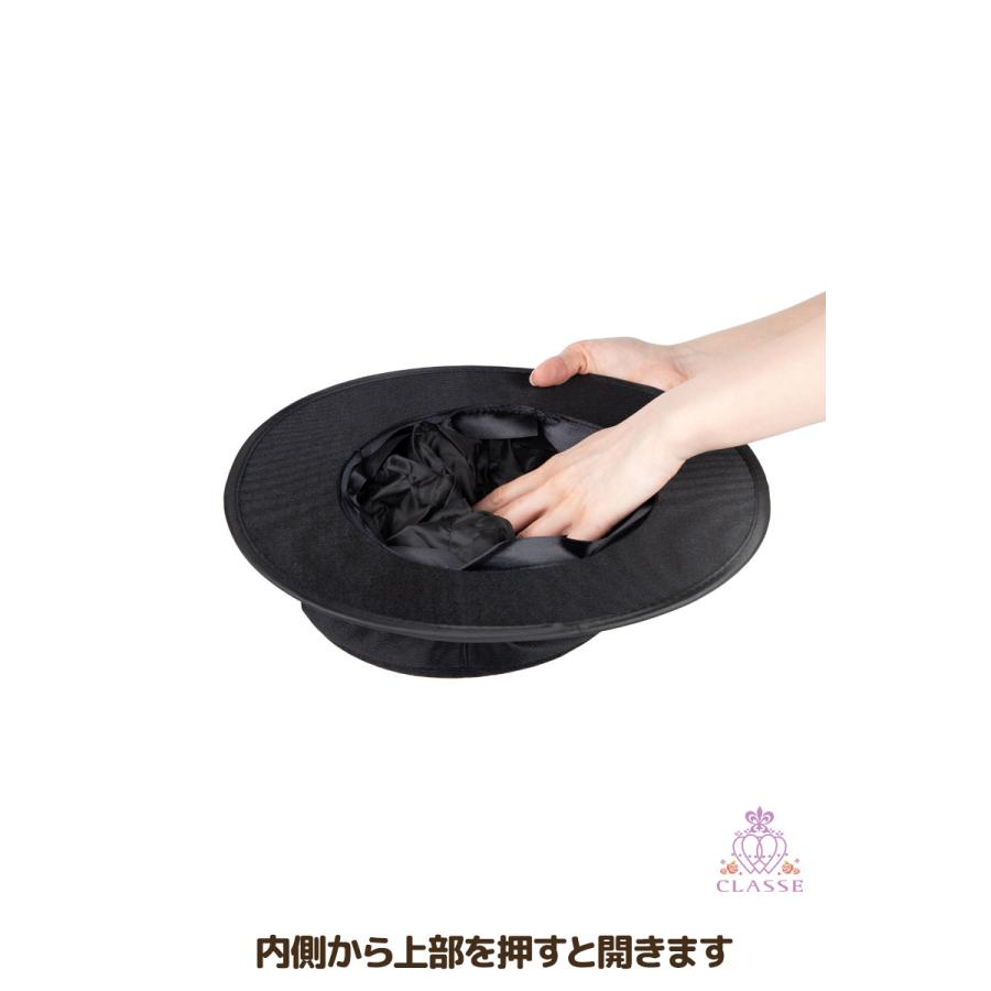 クラッセ 折りたためるシルクハット 黒 仮装 マジック コスプレ テーマ