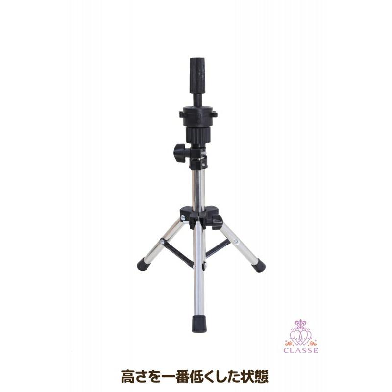 黒 花柄 マネキン 三脚型 クラッセ CLASSE マネキンヘッド用クランプ（スタンド式ショート