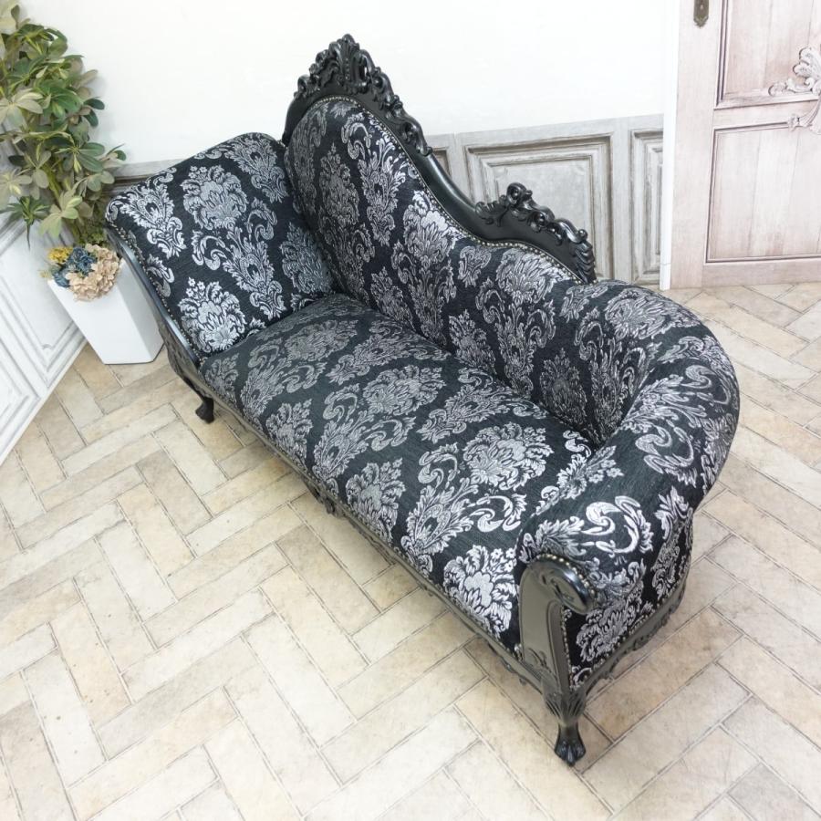 ロココ調　姫系　ソファ　アンティーク調 輸入家具 クィーンロココ クラシックソファ2P 二人掛け