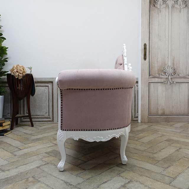 西洋アンティークスタイル 2人掛けソファ/アンティーク 調/ロココ調/クラシック 輸入家具 クィーンロココ クラシックソファ 3P 三人掛け