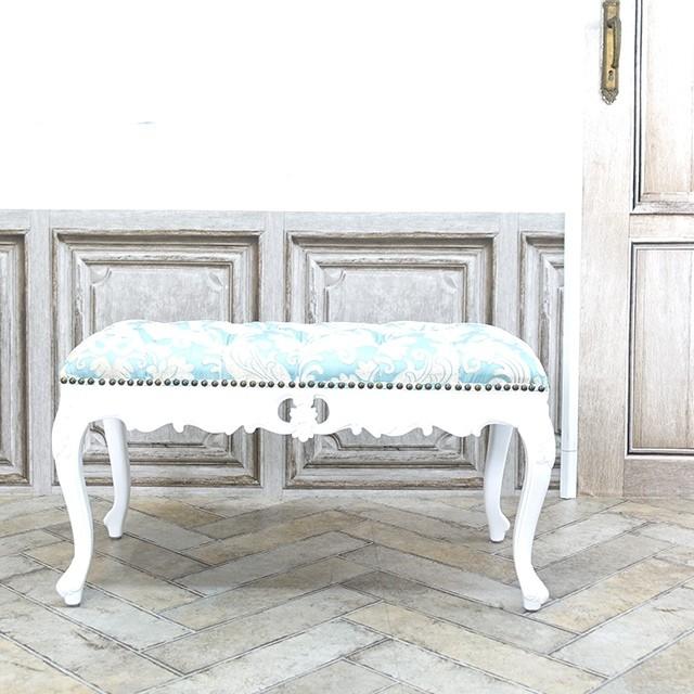 スツール アンティーク ロースツール 玄関 ベンチ ロココ調家具