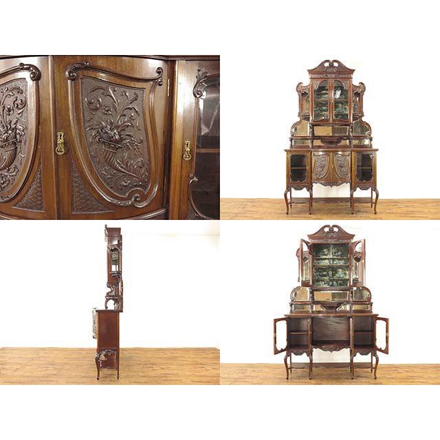 アンティーク家具「イギリス製　マホガニー材キャビネット」（1880年代） 1880年頃 マホガニー材 イギリス アンティーク・キャビネット