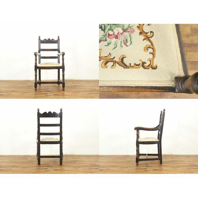 イギリス　アームチェア　アンティーク　1人掛け　人気 イギリスアンティーク アームチェア.14 / シングルソファ