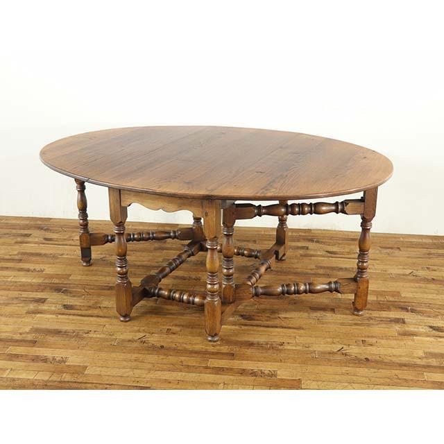 イギリス アンティーク 家具 テーブル ゲートレッグ オーク 1930年代