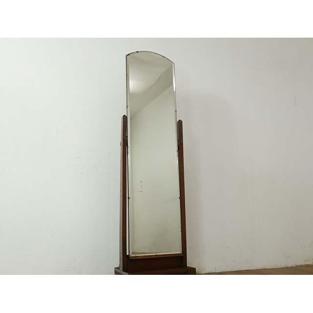 イギリス アンティーク 家具 ミラー 鏡 シュバルミラー 姿見 オーク