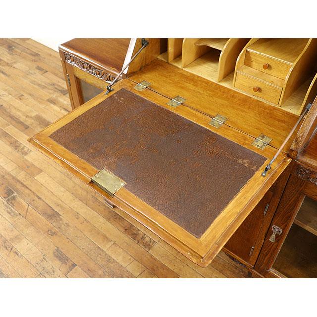 イギリス アンティーク 家具 サイドバイサイド ブックケース 飾り棚