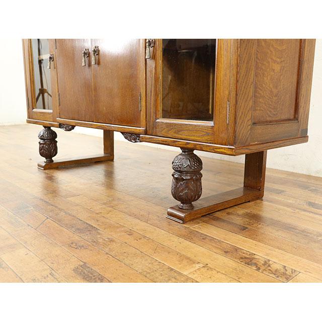 イギリス アンティーク 家具 サイドバイサイド ブックケース 飾り棚