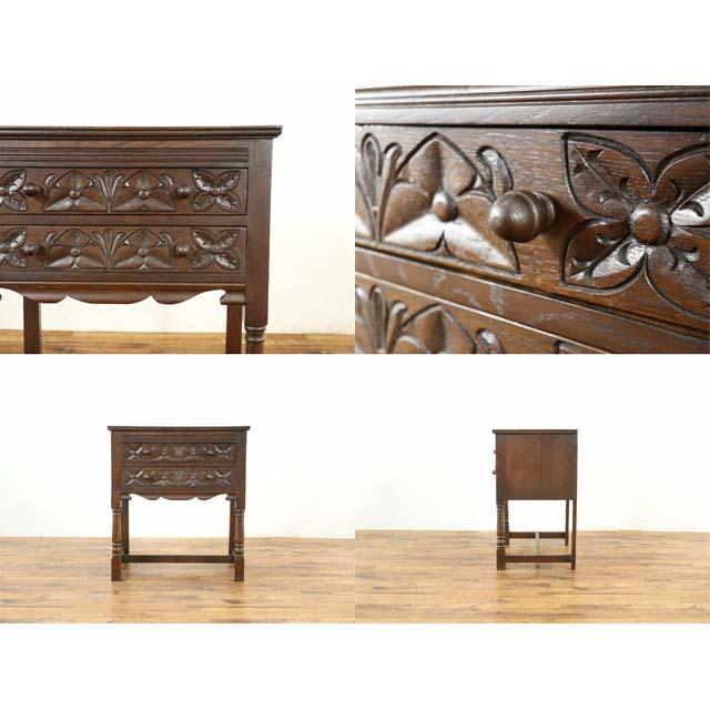 イギリス アンティーク 家具 チェスト 引き出し 洋タンス オーク 1930