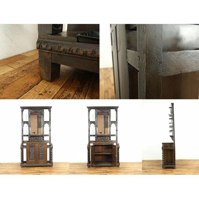 イギリス アンティーク 家具 ホールスタンド 傘立て 玄関 エントランス オーク 1910年代 ヴィンテージ レトロ 英国 antique59247_10