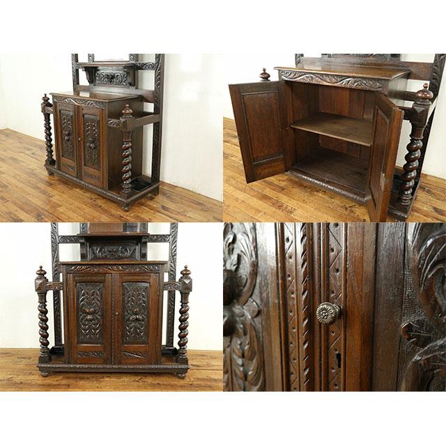 イギリス アンティーク 家具 ホールスタンド 傘立て 玄関 エントランス オーク 1910年代 ヴィンテージ レトロ 英国 antique59247_7