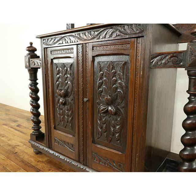 イギリス アンティーク 家具 ホールスタンド 傘立て 玄関 エントランス オーク 1910年代 ヴィンテージ レトロ 英国 antique59247_8