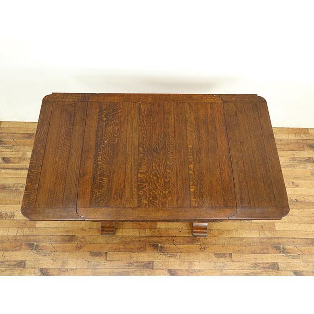 アンティーク 家具 ダイニングテーブル ドローリーフ オーク 1920年代 食卓 ヴィンテージ レトロ 英国  antique59294 【オラージュ】