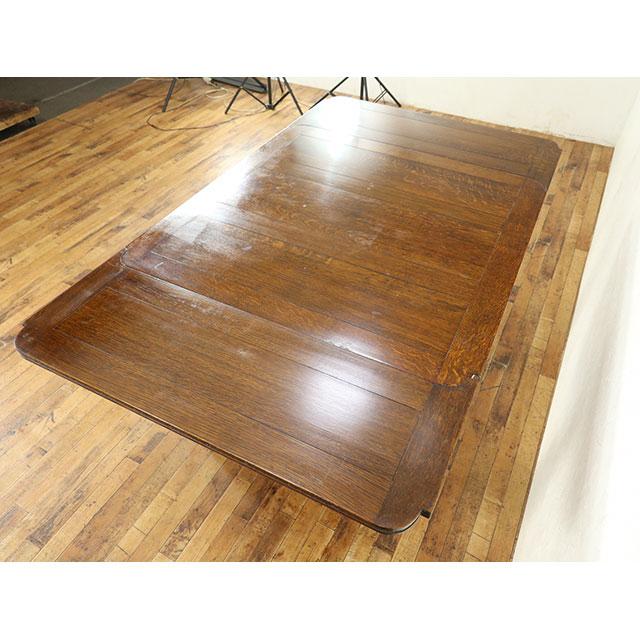 アンティーク 家具 ダイニングテーブル ドローリーフ オーク 1920年代 食卓 ヴィンテージ レトロ 英国  antique59294 【オラージュ】
