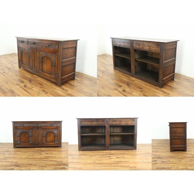 イギリス アンティーク 家具 カウンター 店舗什器 オーク 1920年代