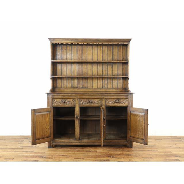 イギリス アンティーク 家具 カップボード 飾り棚 食器棚 キッチン