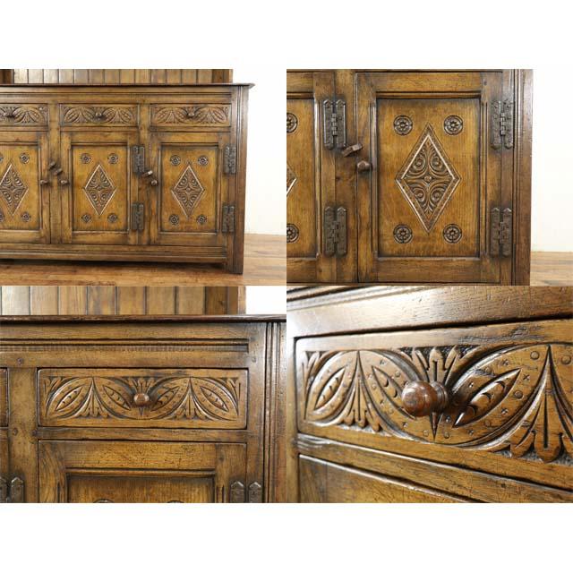 イギリス アンティーク 家具 カップボード 飾り棚 食器棚 キッチン