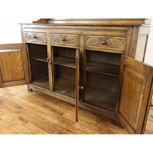 イギリス アンティーク 家具 カップボード 飾り棚 食器棚 キッチン